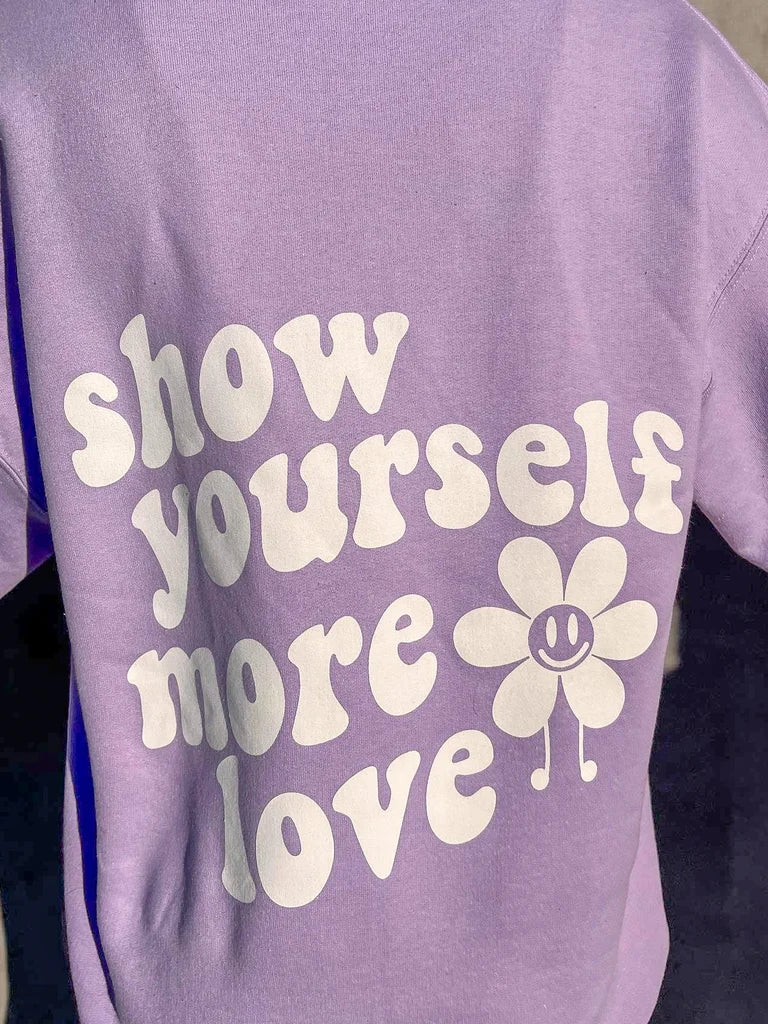 Love yourself lavender discount hoodie