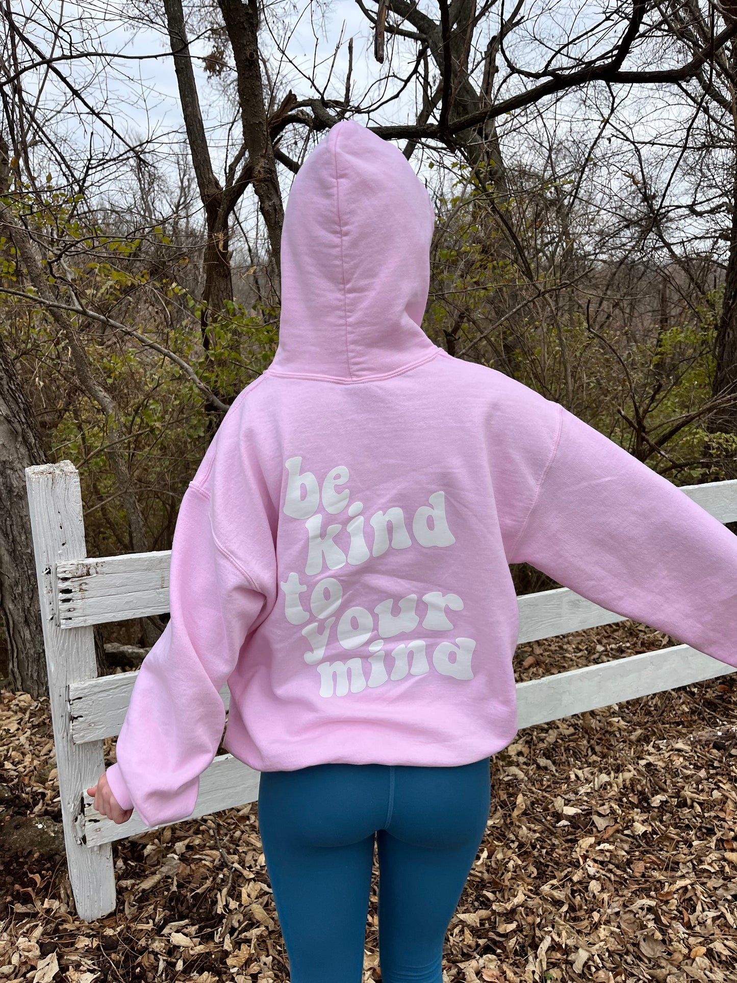 Kind Mind Standard Hoodie- Baby Pink