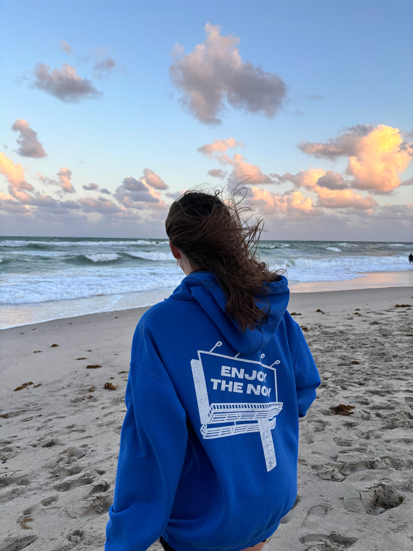 Enjoy the Now Hoodie Standard Hoodie- Royal Blue