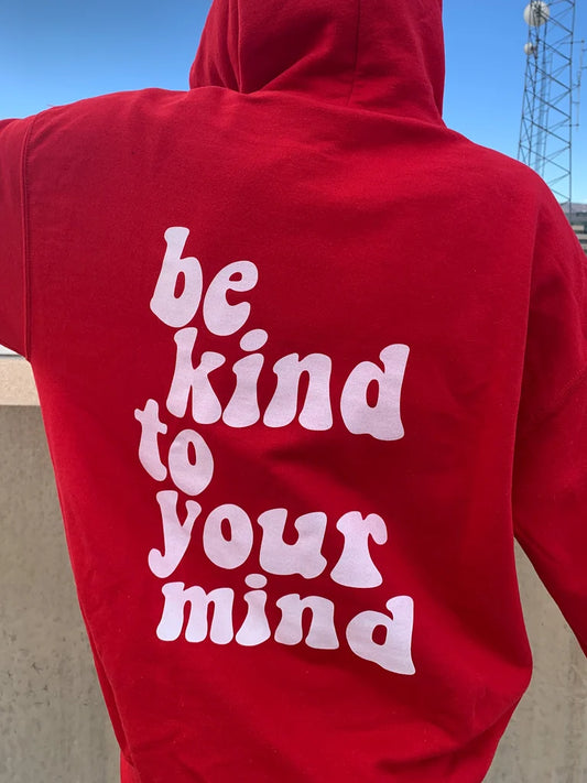 Kind Mind Standard Hoodie- Red