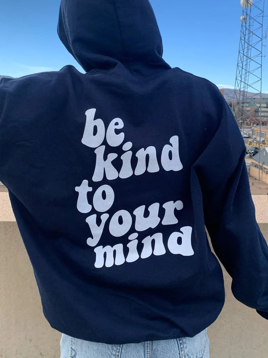 Kind Mind Standard Hoodie- Navy