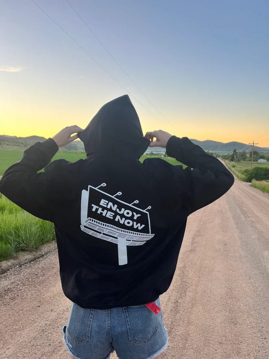 Enjoy the Now Standard Hoodie- Black