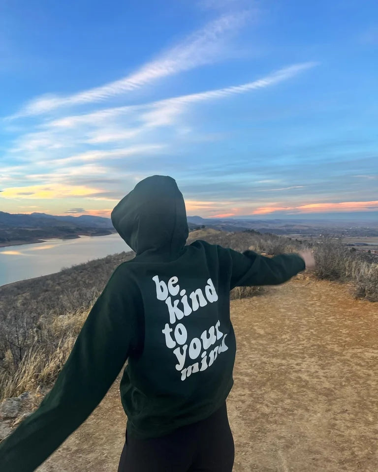 Kind Mind Standard Hoodie- Forest Green