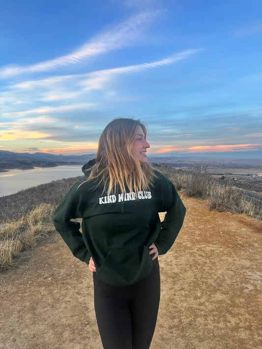Kind Mind Standard Hoodie- Forest Green