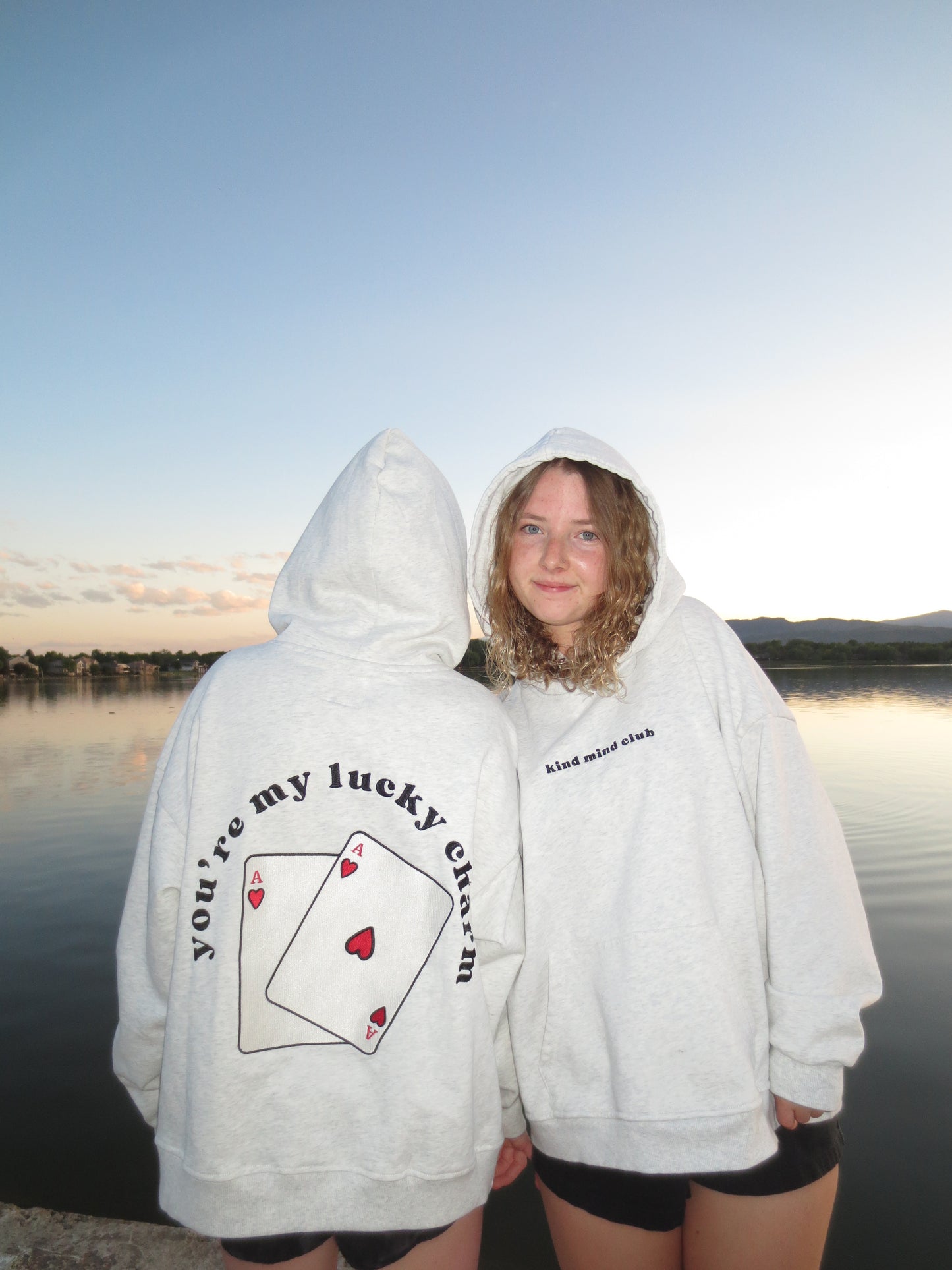 Lucky Charm Heavyweight Hoodie- Grey