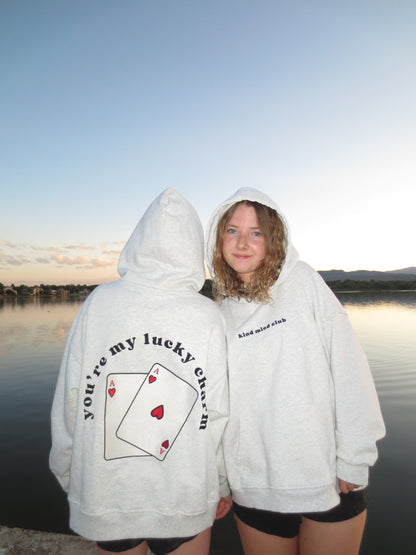 Lucky Charm Heavyweight Hoodie- Grey