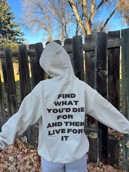 Live for It Standard Hoodie- Sand