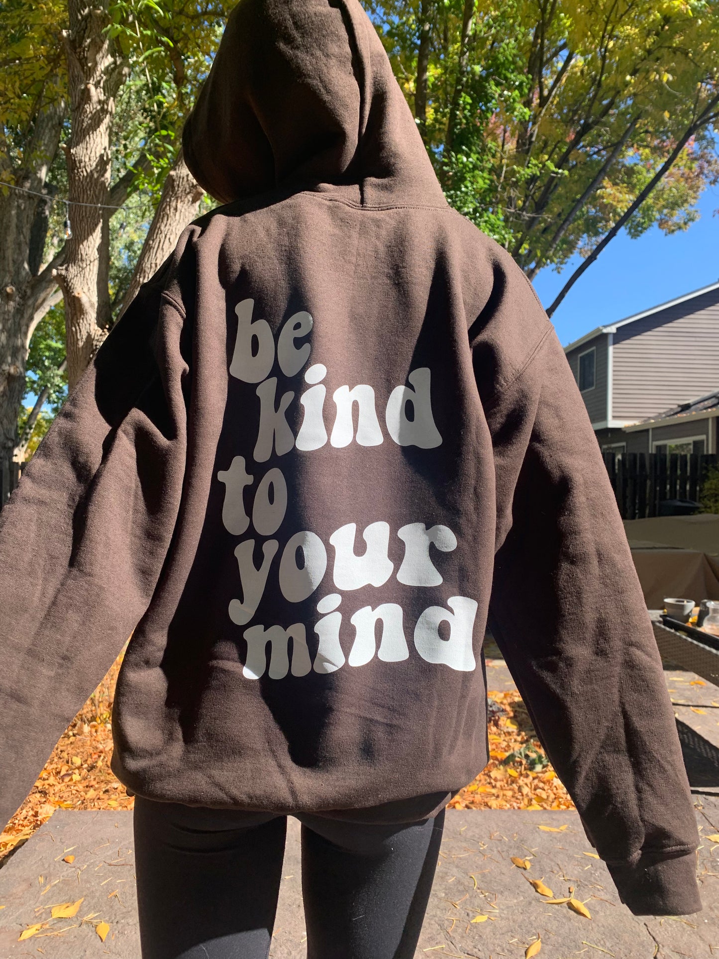 Kind Mind Hoodie- Brown