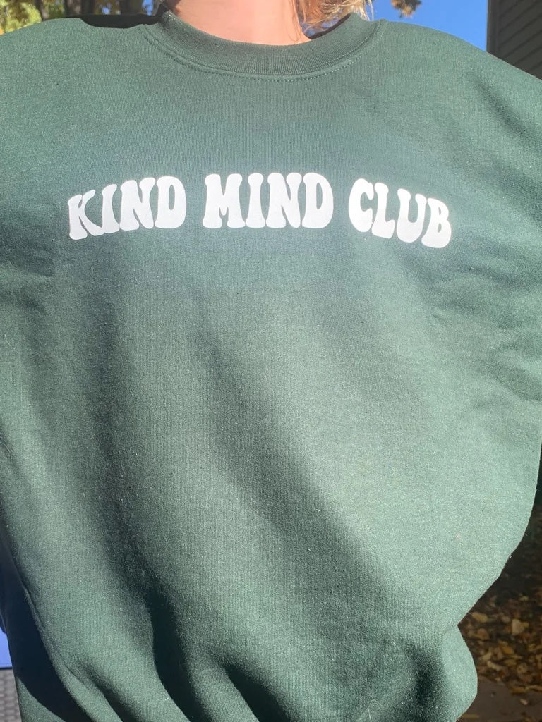 Kind Mind Standard Crewneck- Forest Green